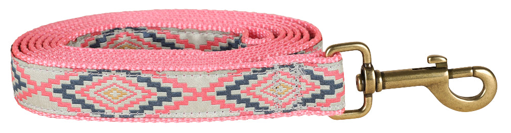 1” x 6ft Ribbon Dog Leash – Southwest, Green