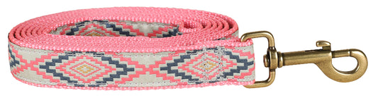 1” x 6ft Ribbon Dog Leash – Southwest, Green