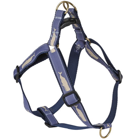 Step-In 1" Dog Harness - Blue Moby Whale