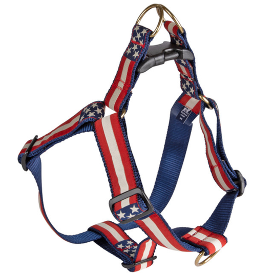 Step-In 1.25" Dog Harness - Retro US Flag