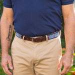 Leather Tab and Ribbon Belt - Bell Buoy Thumbnail