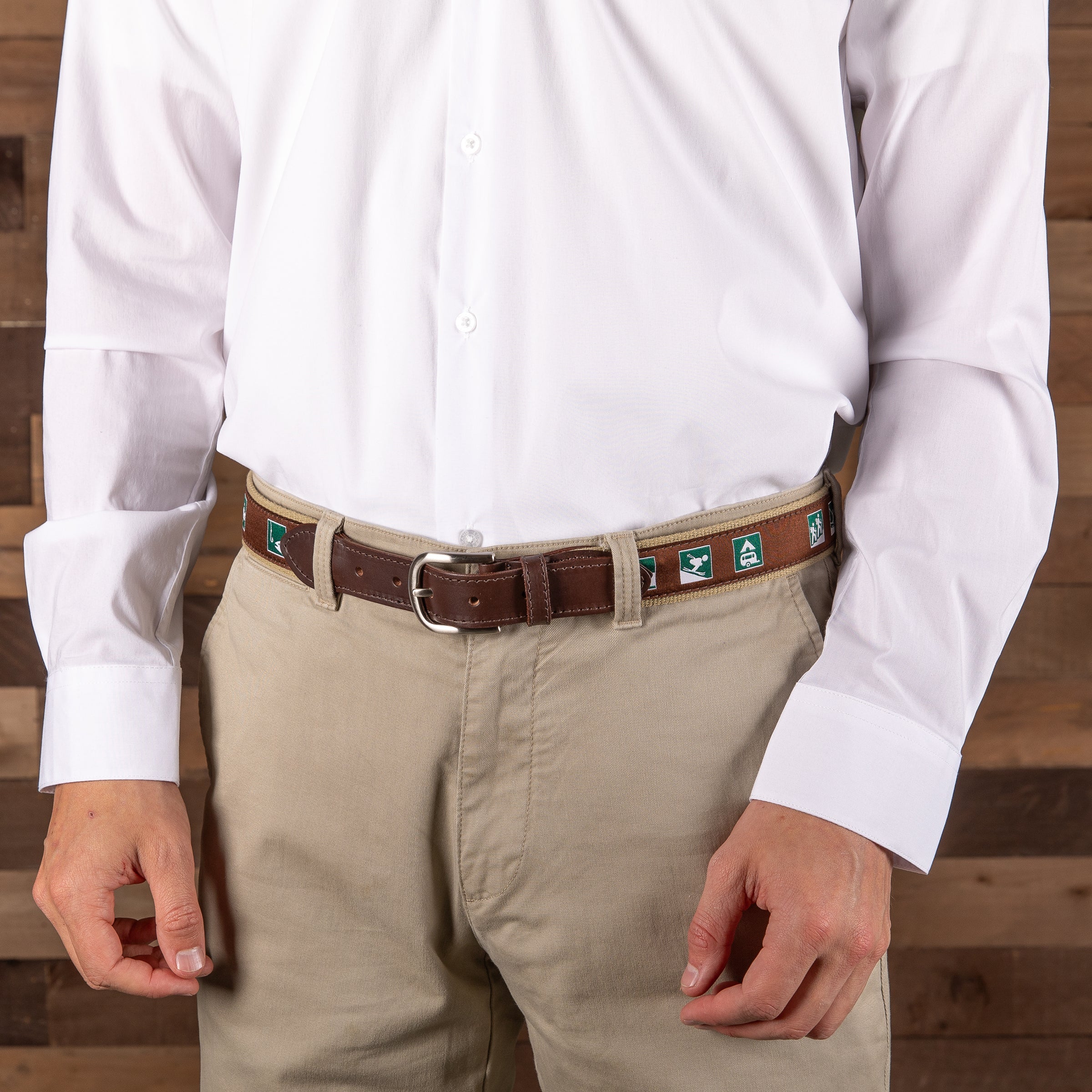 Leather Tab and Ribbon Belt - Parks & Rec