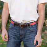 Leather Tab and Ribbon Belt - Iguana's on Roller Skates Thumbnail