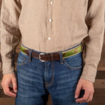 Leather Tab and Ribbon Belt - Moose Thumbnail