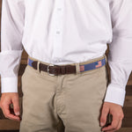 Leather Tab and Ribbon Belt - Historic American Flags Thumbnail