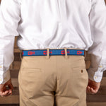 D-Ring Belt - Red Lobster on Navy Blue Thumbnail
