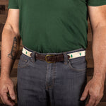 Leather Tab and Ribbon Belt - Maine Tree and Star Thumbnail