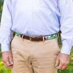 Leather Tab and Ribbon Belt - Vacationland Thumbnail