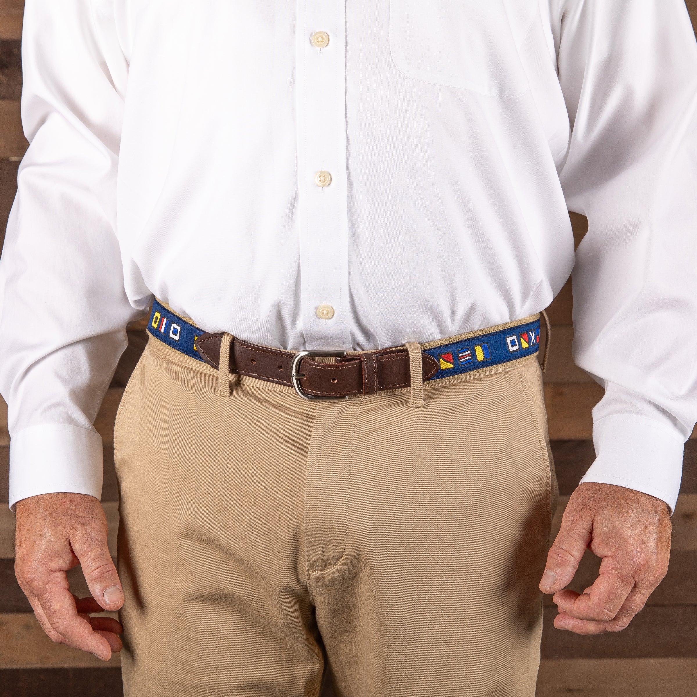 Leather Tab and Ribbon Belt - It's 5 o'Clock Somewhere
