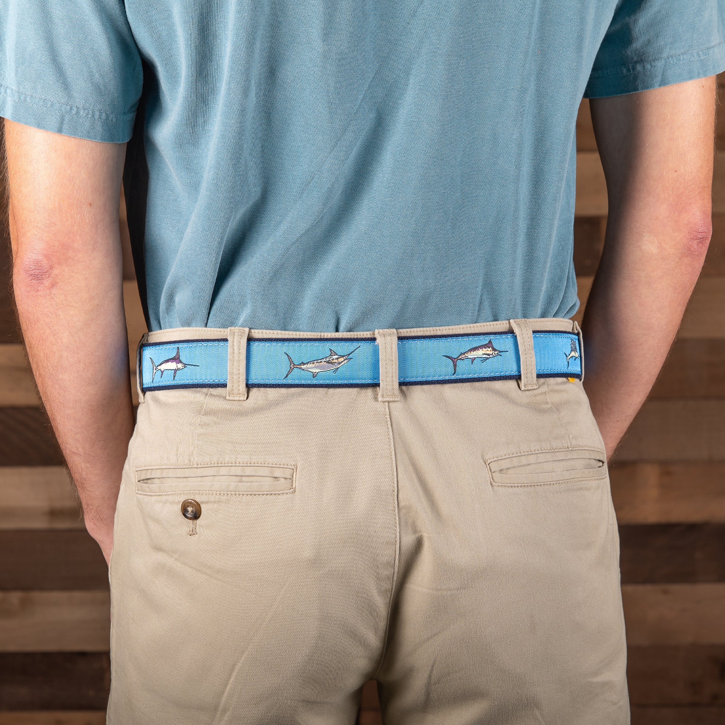 D-Ring Belt - Bill Fish - Blue