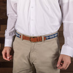 Leather Tab and Ribbon Belt - Classic Knot Thumbnail