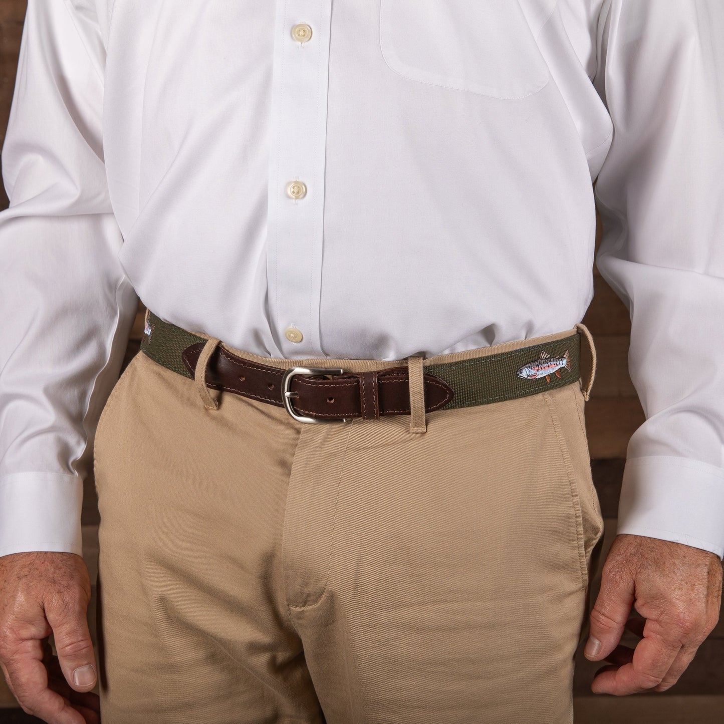 Embroidered Belt - Trout