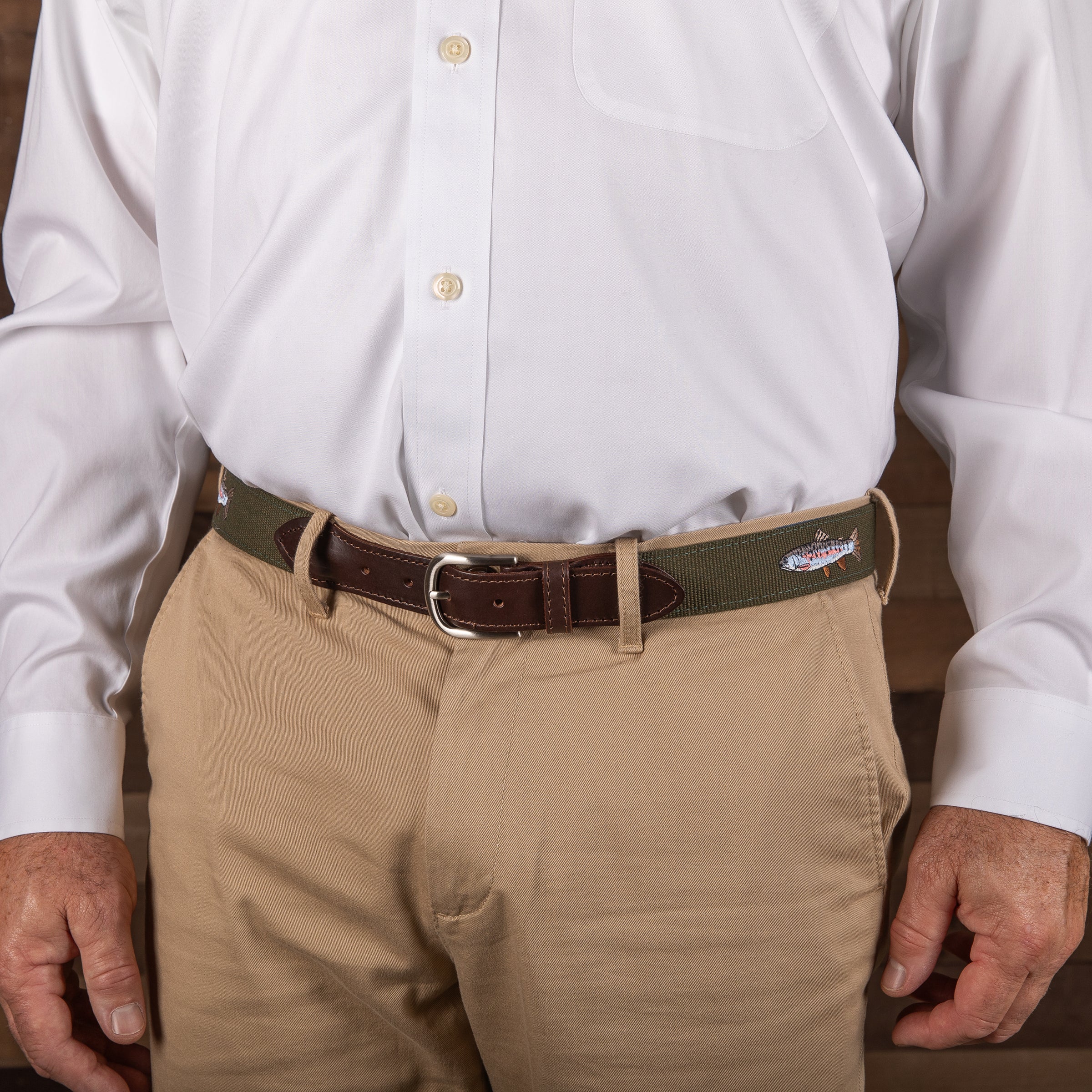 Embroidered Belt - Trout