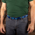 D-Ring Belt - Crabs, Light Blue on Navy Blue Thumbnail