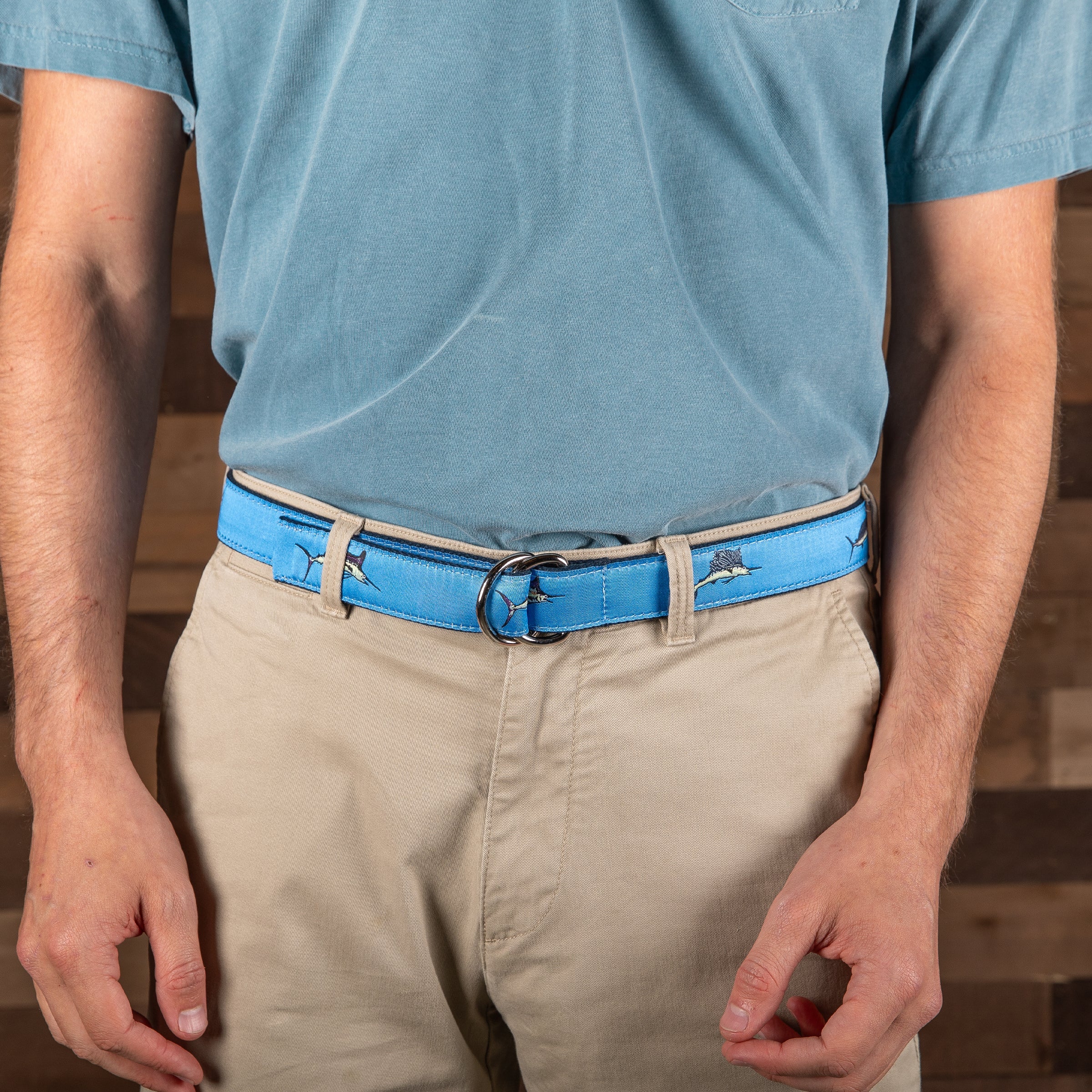 D-Ring Belt - Bill Fish - Blue