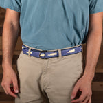 D-Ring Belt - Moby Whale - Blue Thumbnail