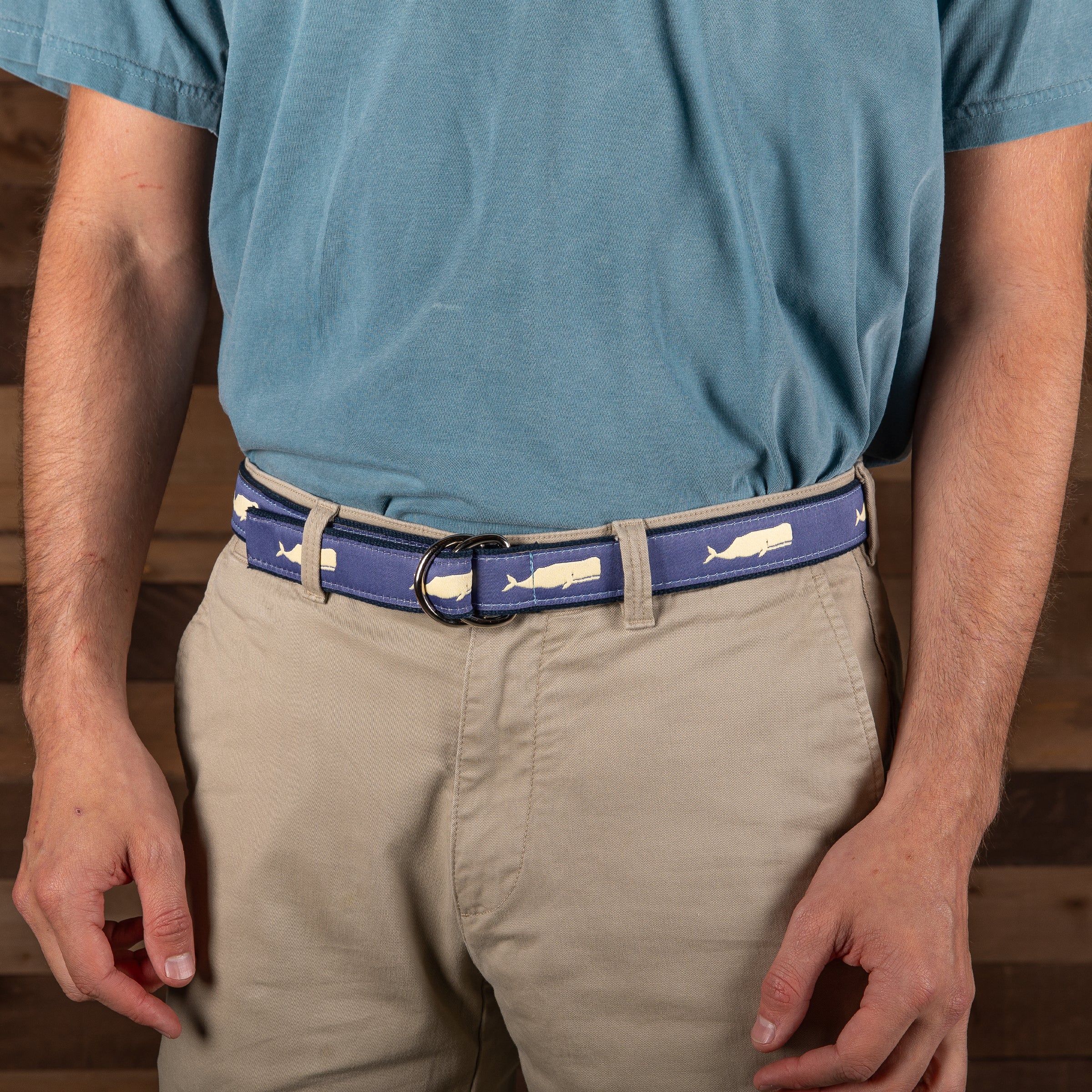 D-Ring Belt - Moby Whale - Blue