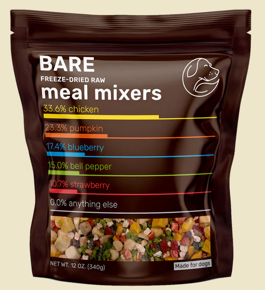 Bare Meal Mixers – Dog Food Topper – Chicken  - 12oz