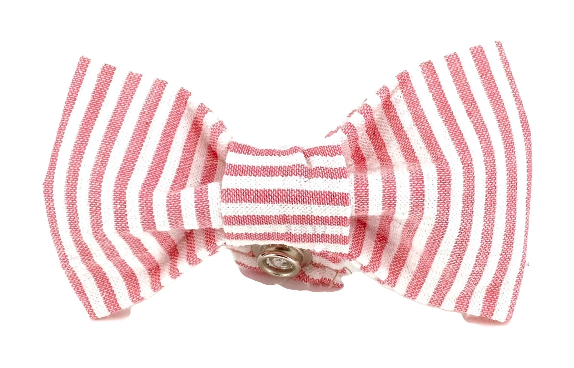 Dog Bow Tie - Pink and White Stripes