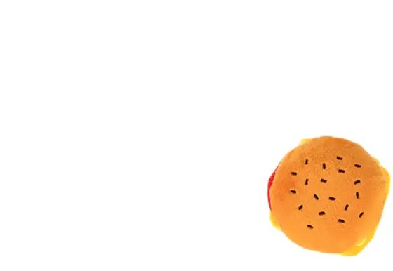 Stuffed Dog Toy - Plush Hamburger
