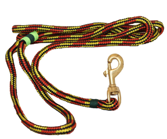 6ft  Nautical Rope Dog Leash – Yellow / Orange / Black