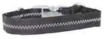 1” Sailcloth Dog Collar - Black w/ White Stitching Thumbnail