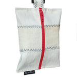 Sailcloth Poop Bag Holder - White with Blue Stitching Thumbnail