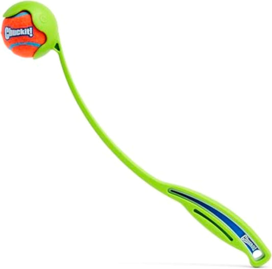 Dog Fetch Toy - Classic Ball Launcher - Green - Small
