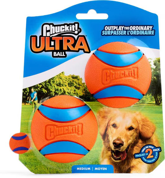 Dog Fetch Toy - Ultra Ball - Medium 2-Pack