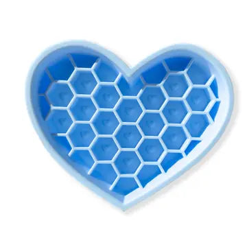 Silicone Dog Slow Feed Bowl - Lick Mat - Hearts - 2 Colors