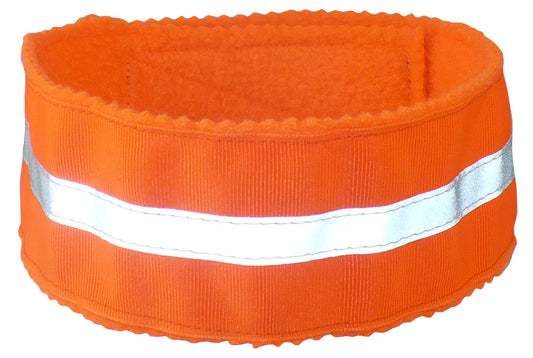 Reflective Fleece Dog Collar - Blaze Orange