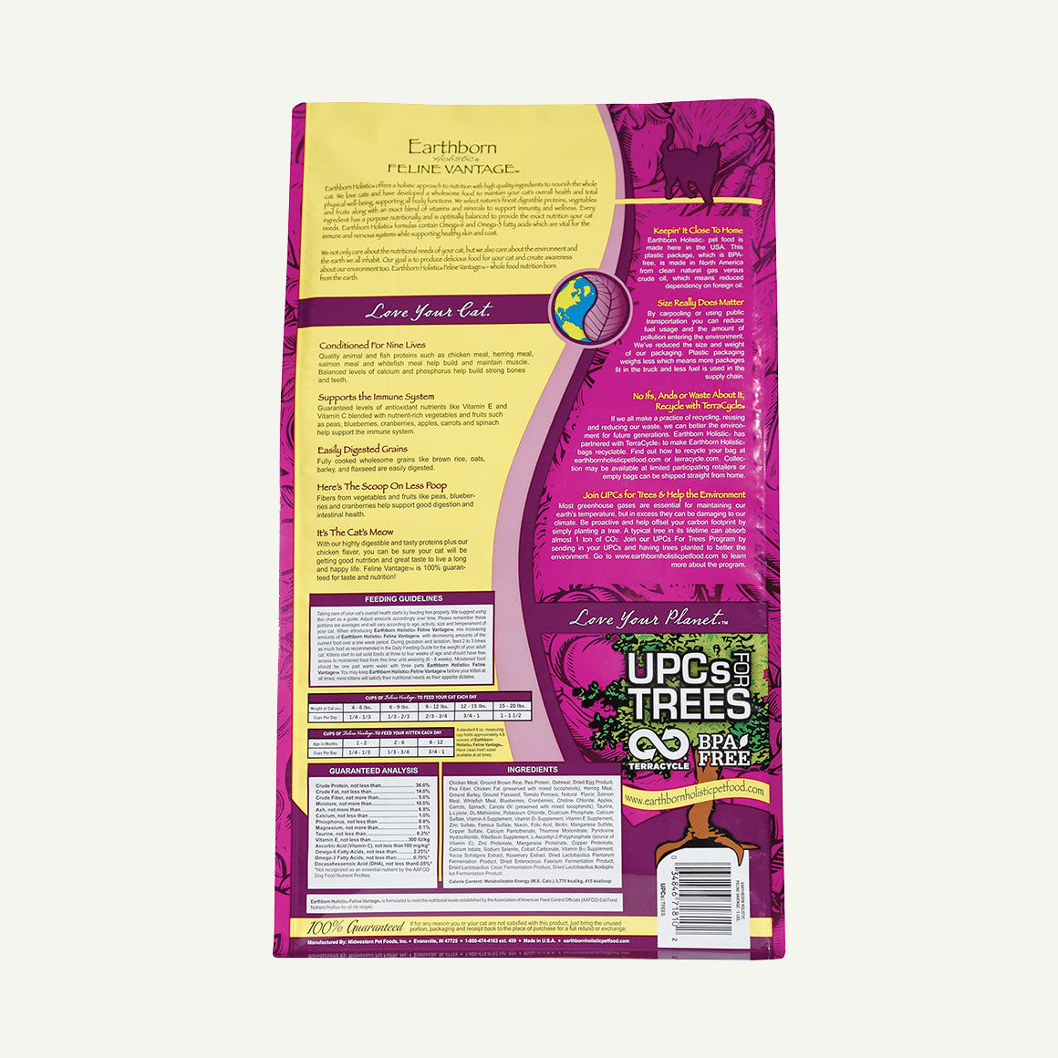 Earthborn Dry Cat Food - Feline Vantage