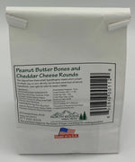 Crunchy Dog Treats - Peanut Butter & Cheddar Cheese - 3oz - Made in USA Thumbnail