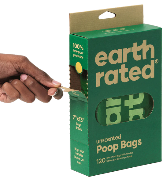 Poop Bags w/ Handles - Box of 120 Bags