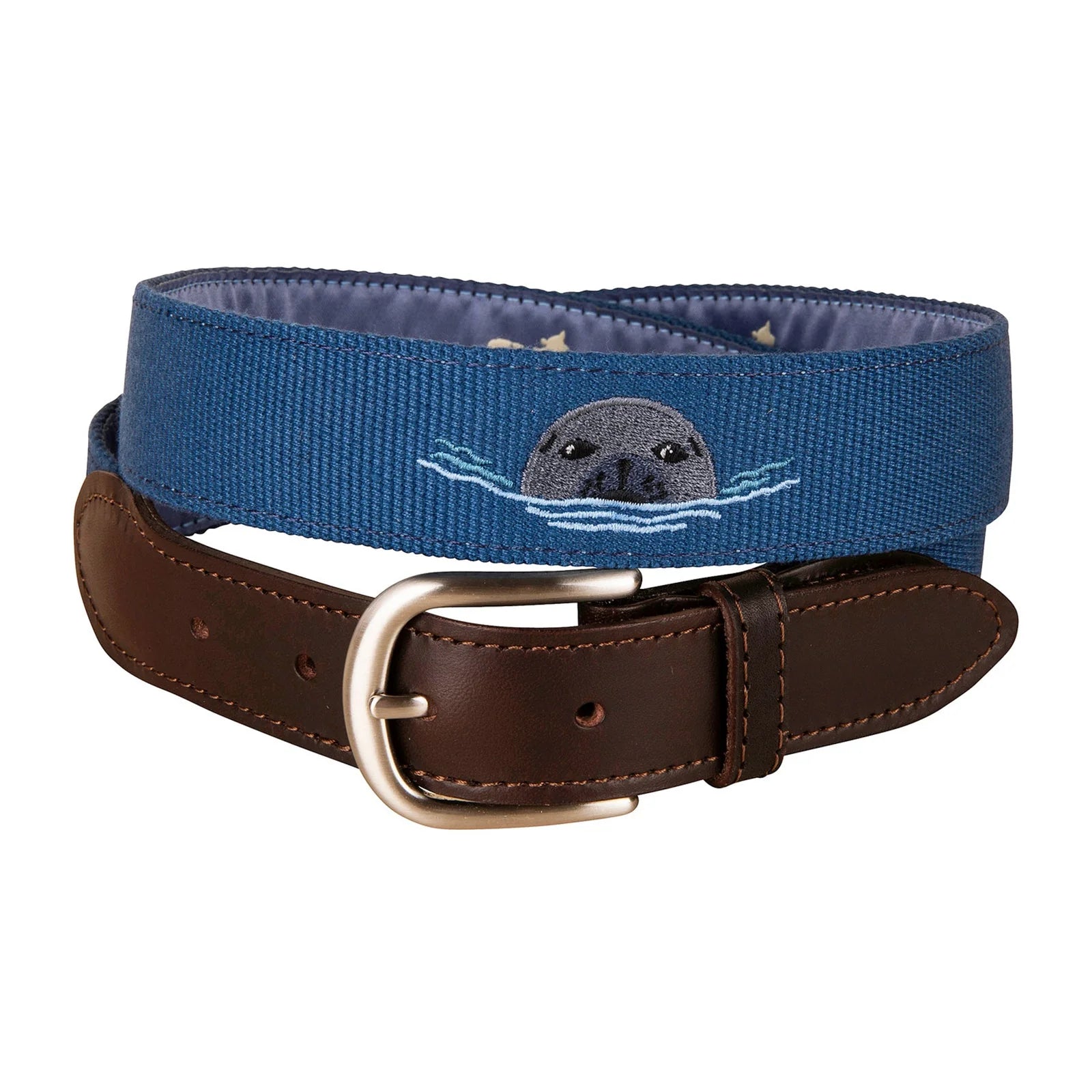 Embroidered Belt - Harbor Seals