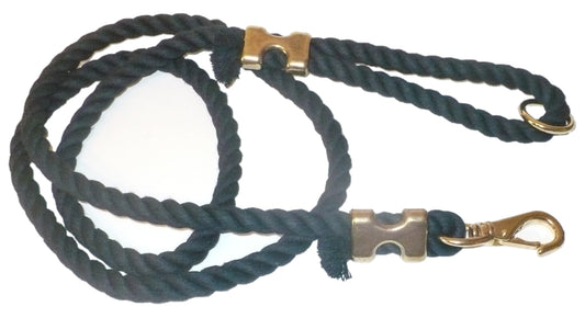 6ft  Cotton Rope Dog Leash – Jet Black
