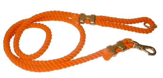 6ft  Cotton Rope Dog Leash – Blaze Orange
