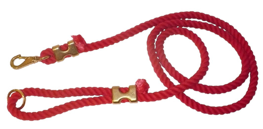 6ft  Cotton Rope Dog Leash – Amaryllis Red