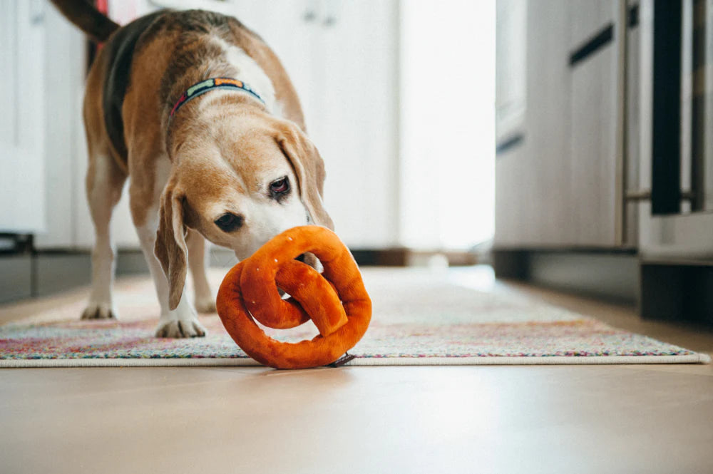 Stuffed Dog Toy - Pretzel