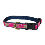 5/8” Ribbon Dog Collar – Lobster,  Pink on Lime Green Thumbnail