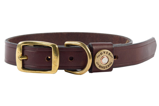 1" Bridle Leather Dog Collar
