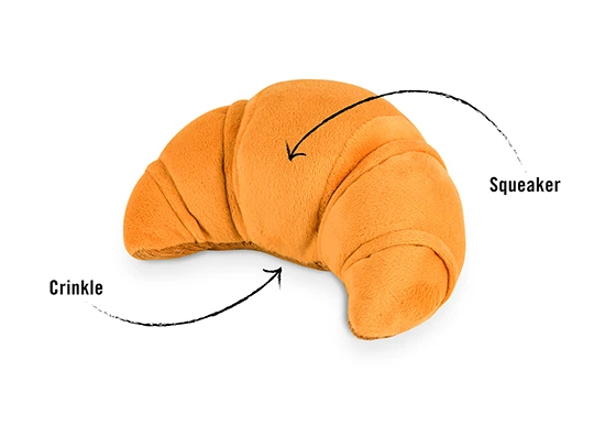 Stuffed Dog Toy - Plush Croissant