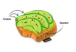 Stuffed Dog Toy - Plush Avocado Toast Thumbnail