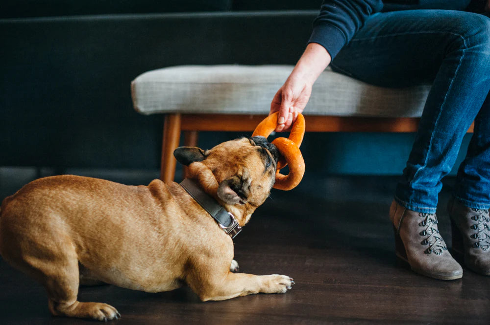 Stuffed Dog Toy - Pretzel