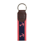 Key Fob – Pink Anchor on Navy Blue Thumbnail