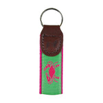 Key Fob – Pink Crab on Lime Green Thumbnail