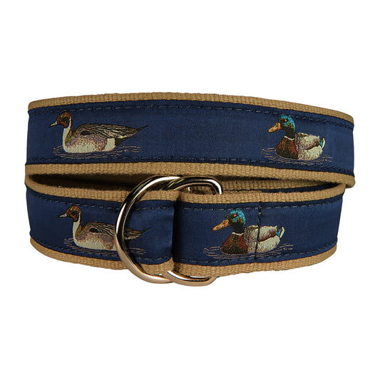 D-Ring Belt - Navy Blue Ducks