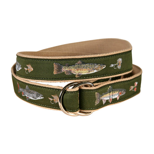 D-Ring Belt - Freshwater Fish & Flies