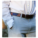 Leather Tab and Ribbon Belt - Historic American Flags Thumbnail