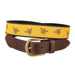 Leather Tab and Ribbon Belt - Honey Bee Thumbnail